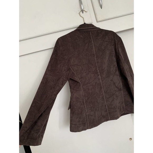 Women's Courtenay Stretch Career Blazer Jacket Brown Size 8p - Picture 6 of 7